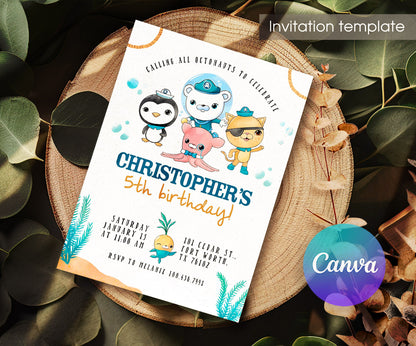 Octonauts customizable invitation template | Share or Print | PX938
