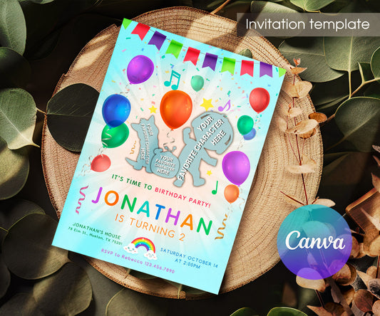 Cocomelon customizable invitation template | Share or Print | AX611