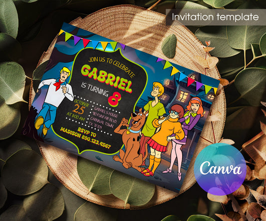 Scooby-Doo customizable invitation template | Share or Print | JL098