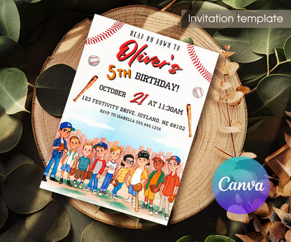 Baseball MLB Sport customizable invitation template | Share or Print | SF442