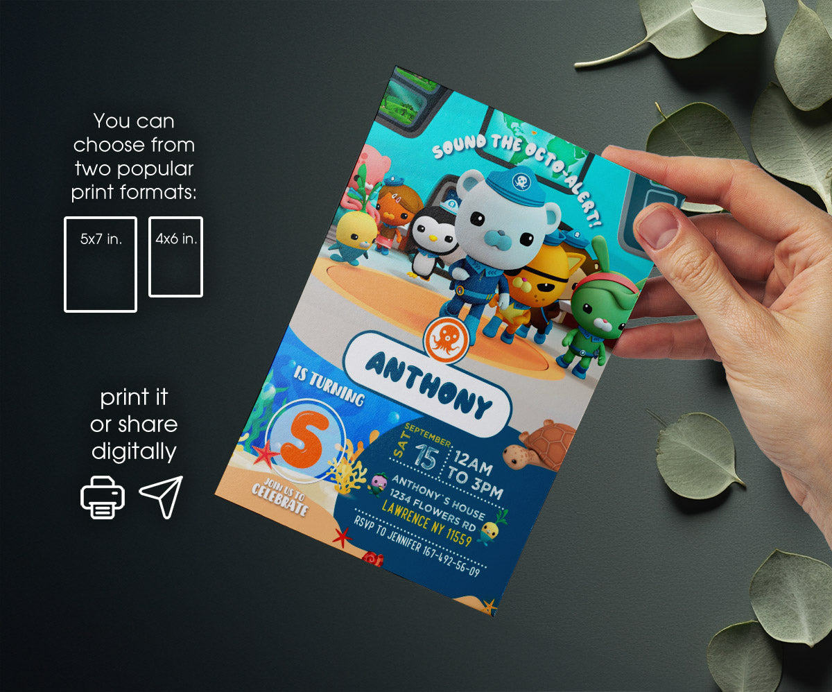 Octonauts customizable invitation template | Share or Print | EG333