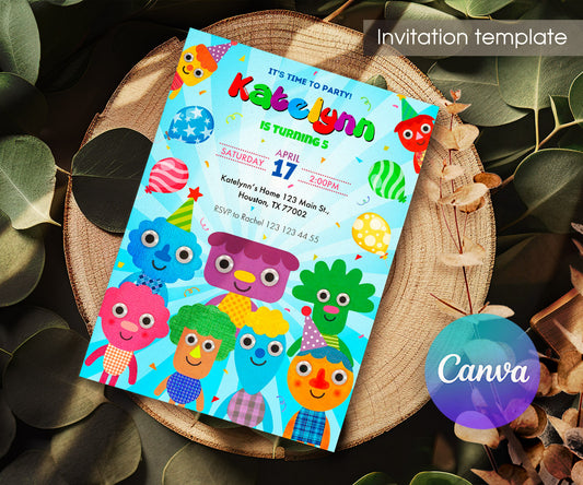 Super Simple Songs customizable invitation template | Share or Print | ER478