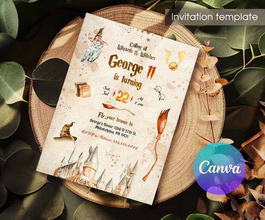 Harry Potter customizable invitation template | Share or Print | PX400