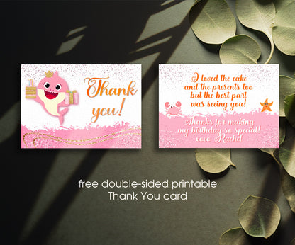 Baby Shark customizable invitation template | Share or Print | DH302