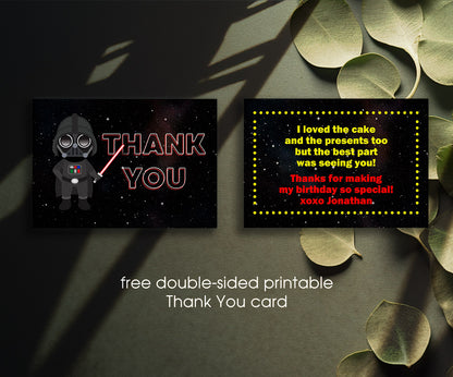 Star Wars Darth Vader customizable invitation template | Share or Print | boy | ZA035