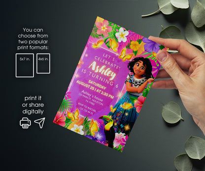 Encanto Mirabel customizable invitation template | Share or Print | girl | JR566