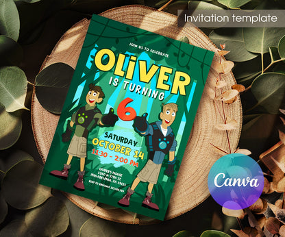 Wild Kratts Creature Hero customizable invitation template | Share or Print | MC583