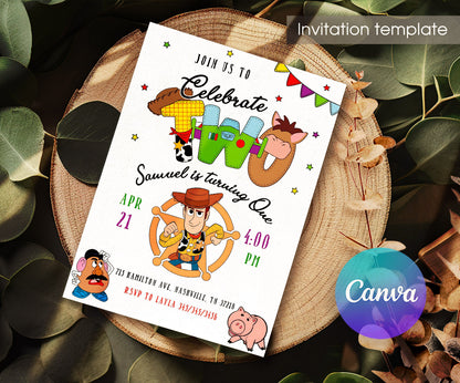 Toy Story Woody customizable invitation template | Share or Print | NM207