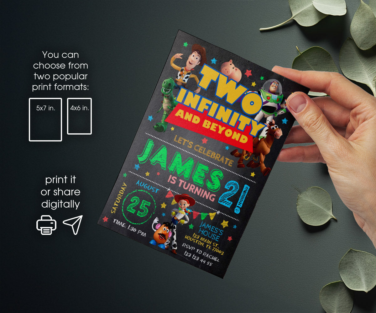 Toy Story Woody customizable invitation template | Share or Print | FE865