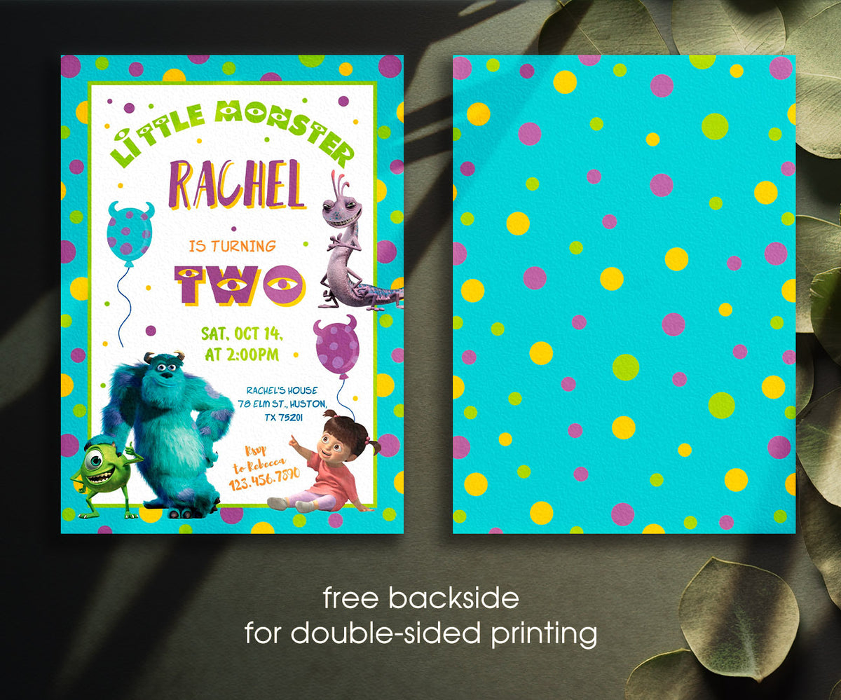 Monsters, Inc. customizable invitation template | Share or Print | CA110