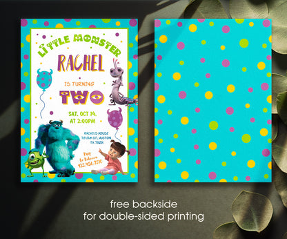 Monsters, Inc. customizable invitation template | Share or Print | CA110