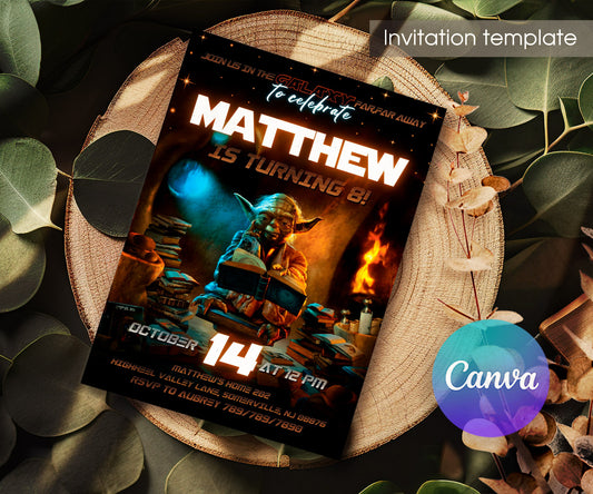 Star Wars Darth Vader customizable invitation template | Share or Print | boy | RV387