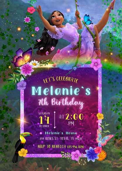 Encanto Mirabel customizable invitation template | Share or Print | girl | VX027