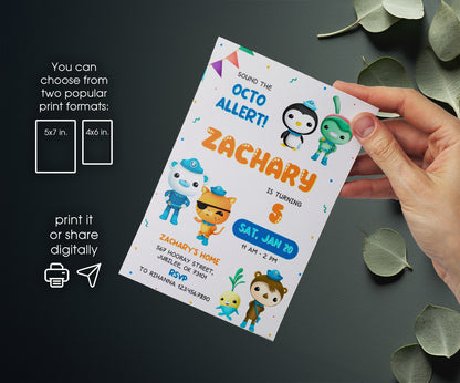 Octonauts customizable invitation template | Share or Print | DU120