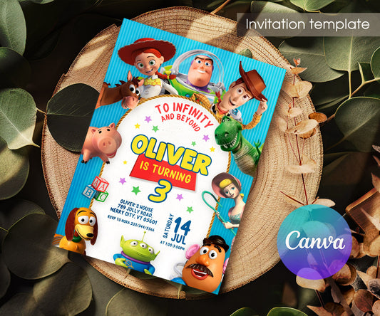 Toy Story Woody customizable invitation template | Share or Print | TI379