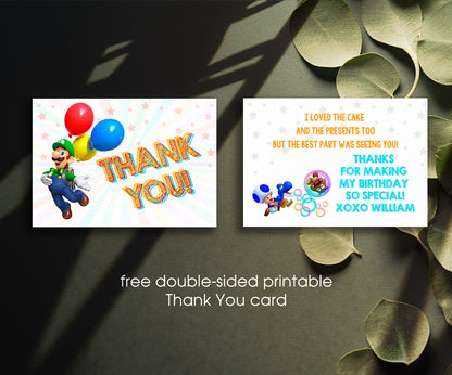 Super Mario Bros customizable invitation template | Share or Print | TR721