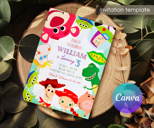 Toy Story Woody customizable invitation template | Share or Print | TK225