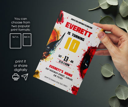 Deadpool Wolverine Marvel customizable invitation template | Share or Print | boy | IN014
