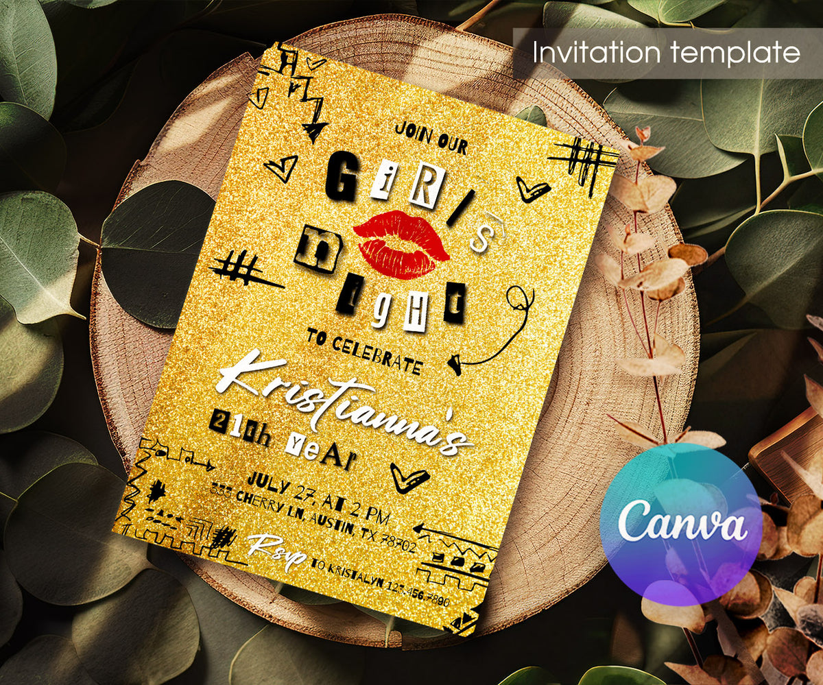 Mean Girls customizable invitation template | Share or Print | girl | KP488