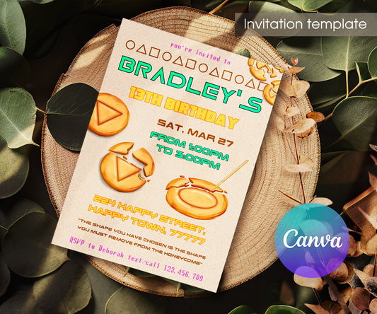 Squid Game customizable invitation template | Share or Print | YR726