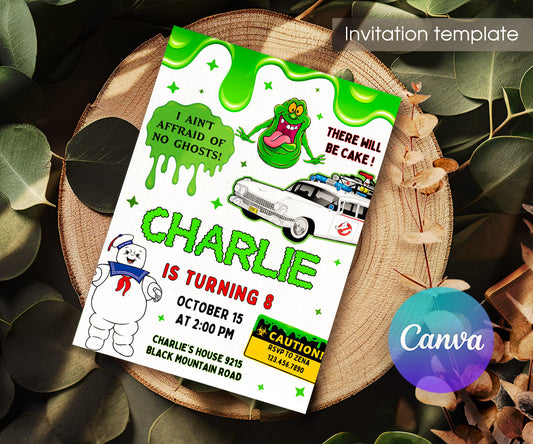 Ghostbusters customizable invitation template | Share or Print | UY265