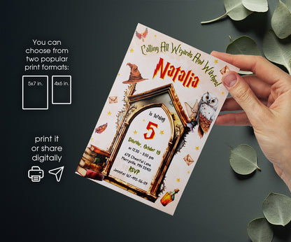 Harry Potter customizable invitation template | Share or Print | IO152