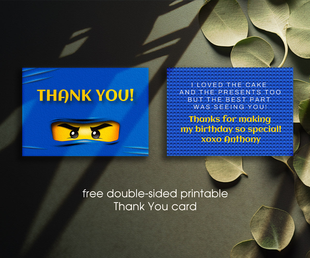 Ninjago Minifigures Lego customizable invitation template | Share or Print | QD306