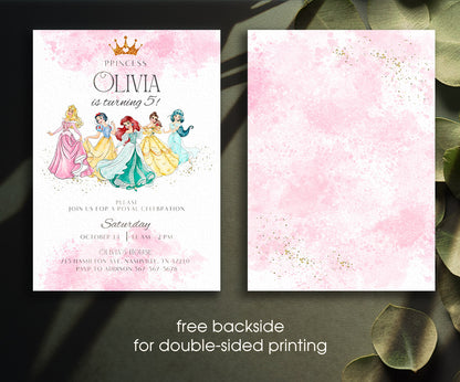 Disney Princess customizable invitation template | Share or Print | girl | LI877