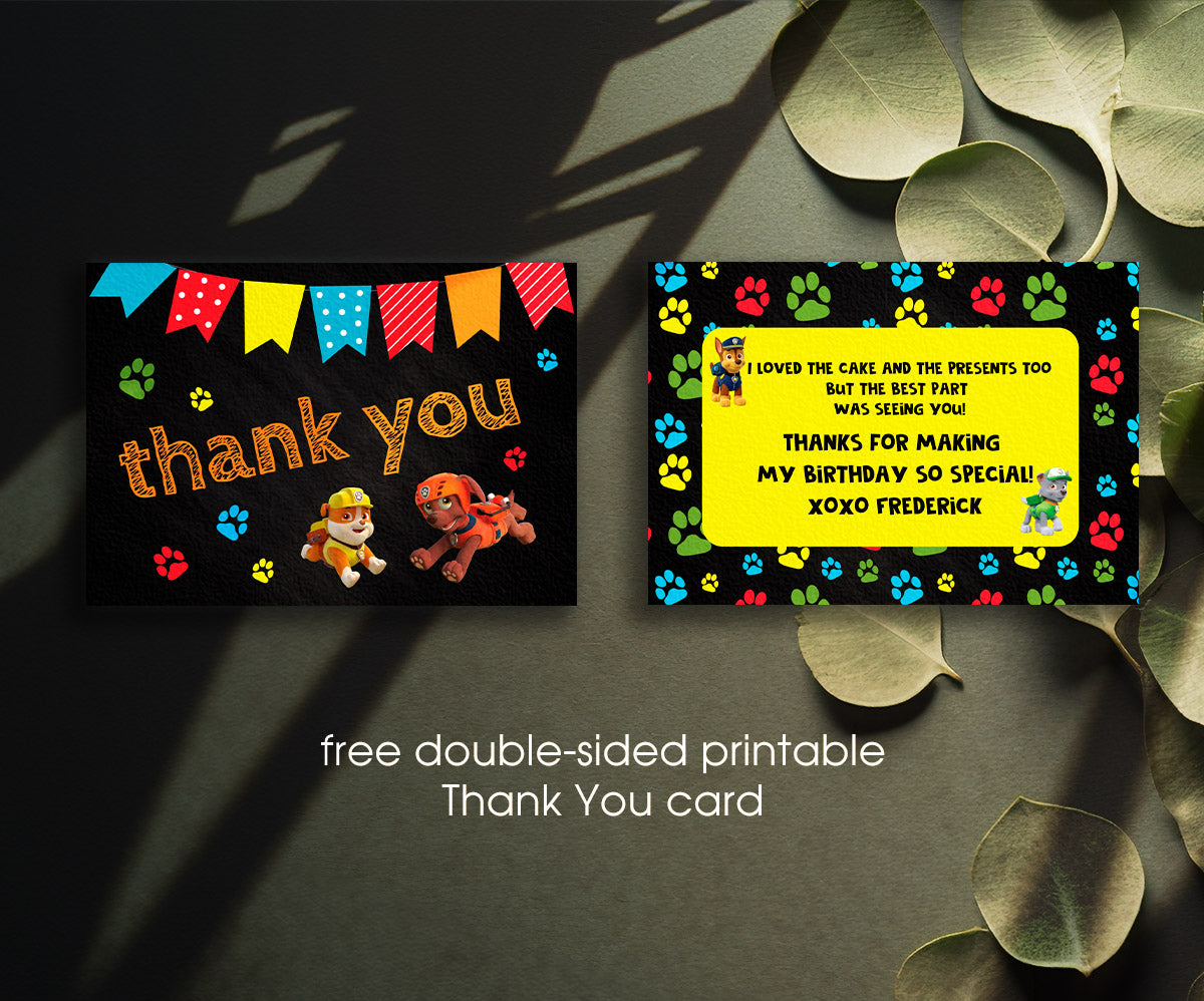 PAW Patrol customizable invitation template | Share or Print | TB608