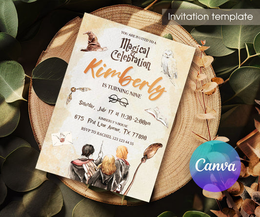 Harry Potter customizable invitation template | Share or Print | EL490