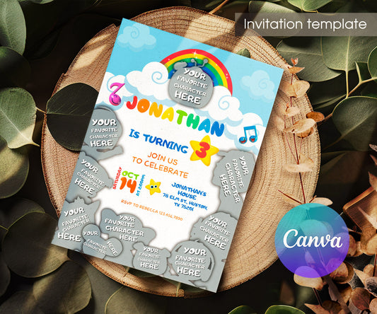 Cocomelon customizable invitation template | Share or Print | DT020