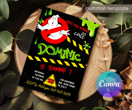 Ghostbusters customizable invitation template | Share or Print | EI508