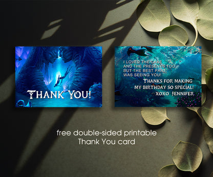 Avatar The Way of Water customizable invitation template | Share or Print | WT059