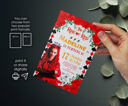 Descendants The Rise of Red Disney customizable invitation template | Share or Print | ID857