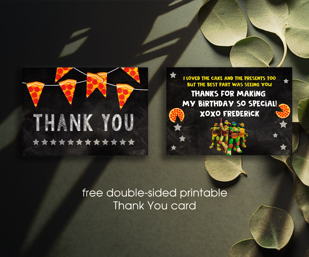 Teenage Mutant Ninja Turtles customizable invitation template | Share or Print | boy | NT817