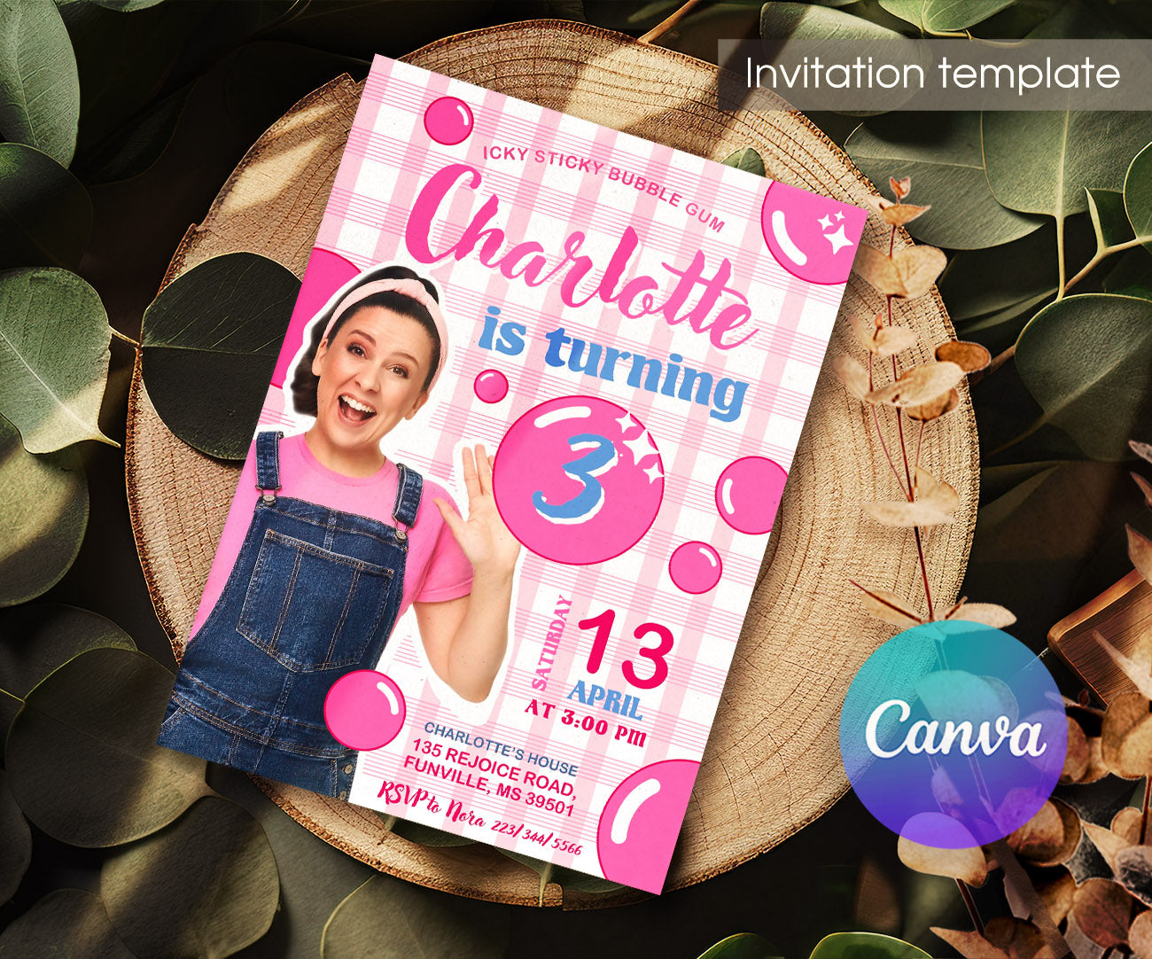 Ms. Rachel customizable invitation template | Share or Print | NQ899