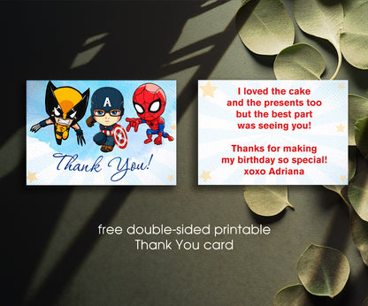 Avengers Marvel Superhero customizable invitation template | Share or Print | boy | XZ967