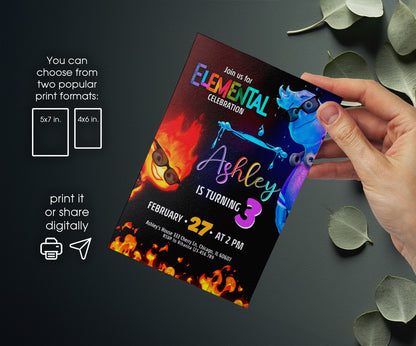 Elemental customizable invitation template | Share or Print | LM840