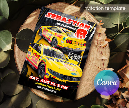 Nascar Racing Ricky Bobby customizable invitation template | Share or Print | boy | FZ750