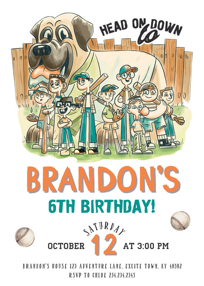 Baseball MLB Sport customizable invitation template | Share or Print | GW498