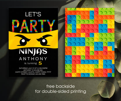 Lego customizable invitation template | Share or Print | DE143