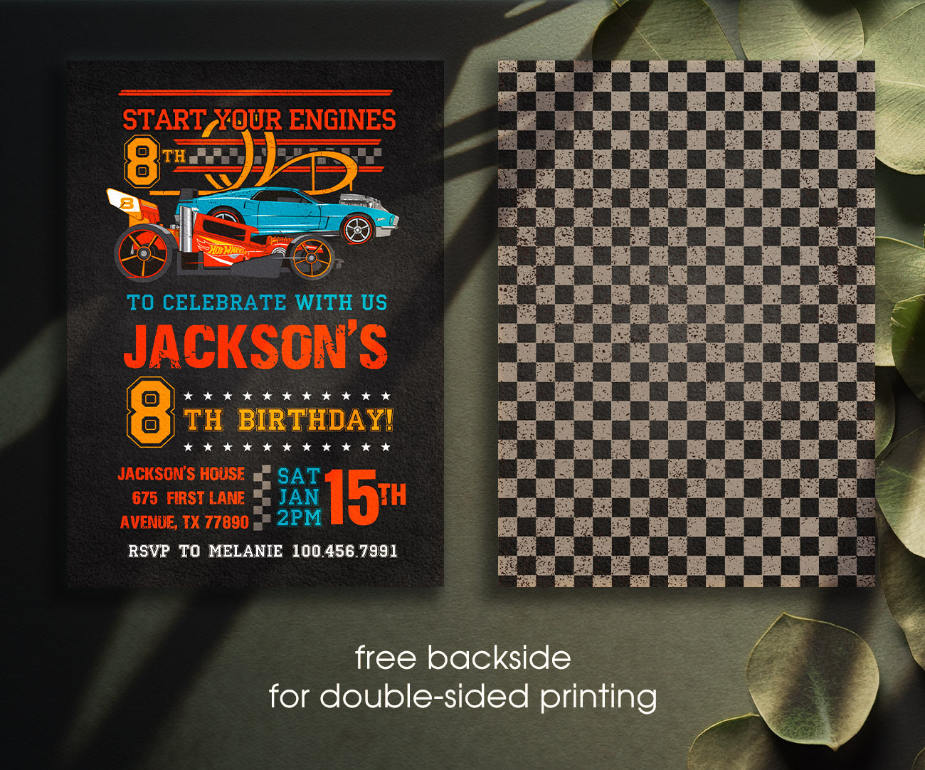 Hot Wheels Racing customizable invitation template | Share or Print | boy | LW903
