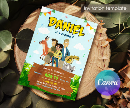 Wild Kratts Creature Hero customizable invitation template | Share or Print | TN000
