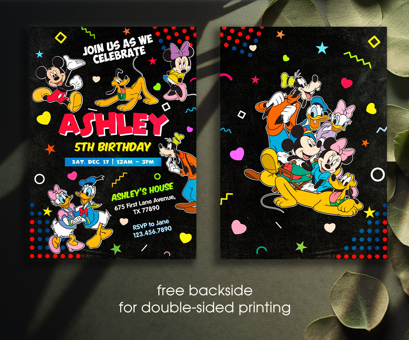 Clubhouse Mickey Mouse customizable invitation template | Share or Print | LE668