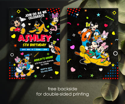 Clubhouse Mickey Mouse customizable invitation template | Share or Print | LE668