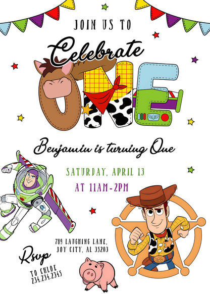 Toy Story Woody customizable invitation template | Share or Print | ZN895
