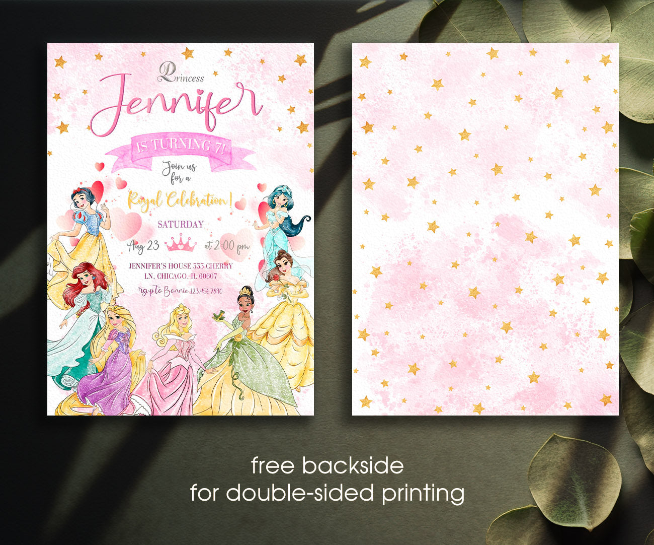 Disney Princess customizable invitation template | Share or Print | girl | OA733