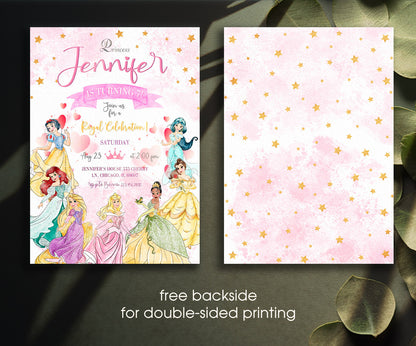 Disney Princess customizable invitation template | Share or Print | girl | OA733