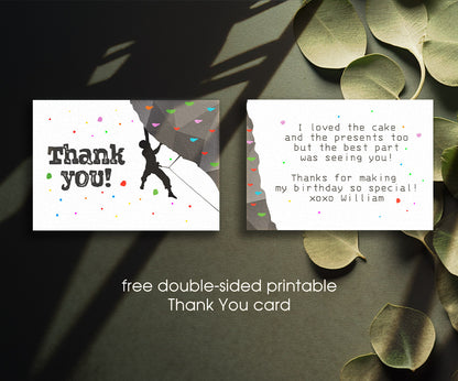 Rock Climbing customizable invitation template | Share or Print | IY076