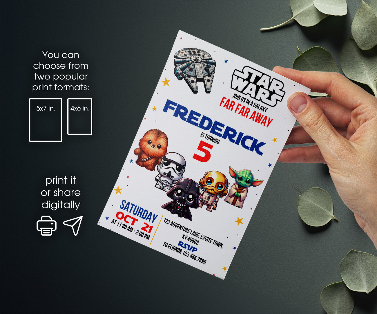Star Wars Darth Vader Lego Minifigures customizable invitation template | Share or Print | JT410